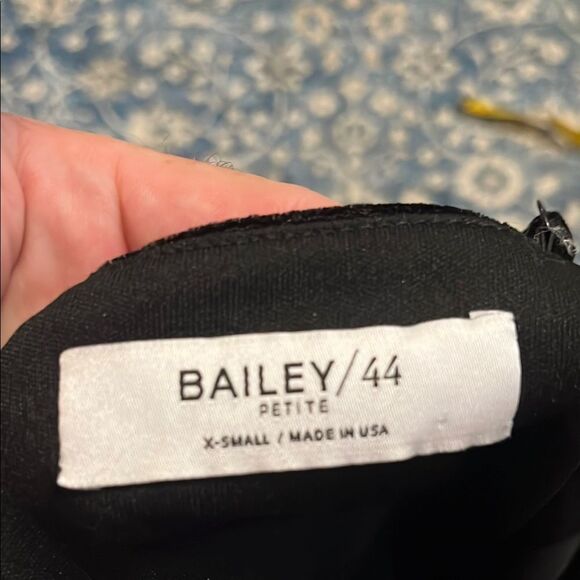 Bailey 44 Black Princess Velvet Ruffle Front Petite Dress Event Party Formal - Picture 14 of 16